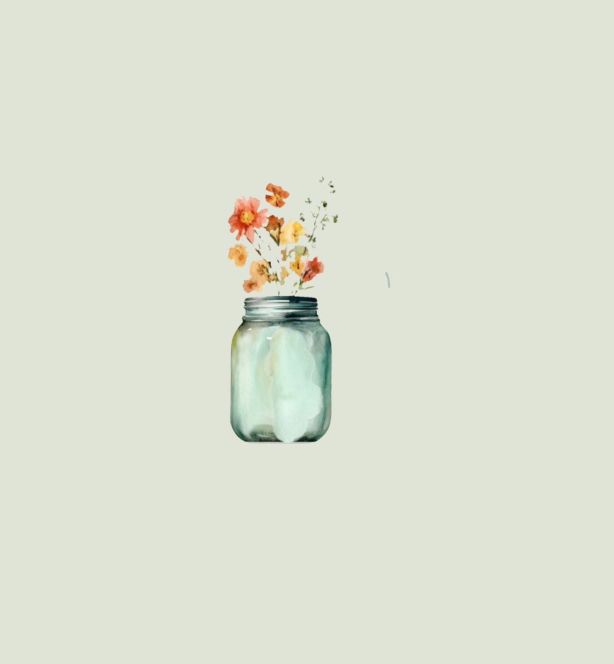 Mason Jar Vase ~ Quart